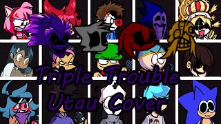 Triple Trouble but Every Turn a Different Character Sings FNF Triple Trouble  UTAU Cover 🤨 [upl. by Ahsikyt]