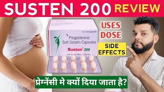 Susten 200 mg Capsule Review  Progesterone Capsule Uses Dose And Side Effects In Hindi [upl. by Ela]