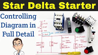 Star Delta Starter Controlling Diagram  Working of Star Delta Starter  Star Delta Starter Circuit [upl. by Adriaens61]