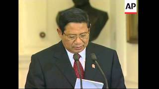 First speech of President Susilo Bambang Yudhoyono [upl. by Lena]