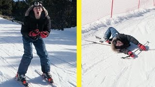 SKIER POUR LA PREMIÈRE FOIS  CHUTES [upl. by Annora]