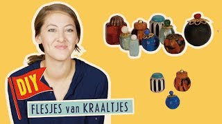 Knutselen amp DIY  Flesjes van kralen  Muizenhuis Tutorial [upl. by Blackburn213]