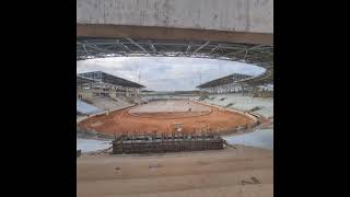 Côte dIvoire  la pelouse hybride Substrat renforcé du stade de Korhogo en cours de réalisation [upl. by Ayit412]