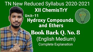 Class 12 ChemisTrY  Unit11 Book back QNo8  English medium  SaravananTK  Ed kehitys  Tamil [upl. by Nnasus]