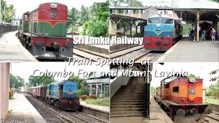 Sri Lanka Railway  Train spotting at Colombo Fort and Mount Lavinia [upl. by Sybilla587]