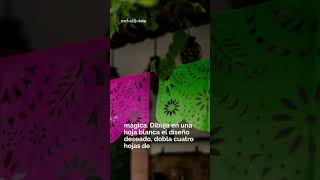 Aprende a hacer papel picado 🤩🤩DíaDeMuertos PapelPicado TradiciónMexicana [upl. by Anul]