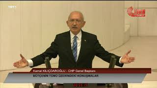 KEMAL KILIÇDAROĞLU  TBMM BÜTÇE GÖRÜŞMELERİ KONUŞMASI 06122021 [upl. by Alinoel]