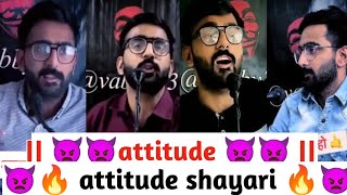 attitude shayari 👿👿attitude shayari motivation vabby attitudeshayari status video viralvideo [upl. by Ahselef]