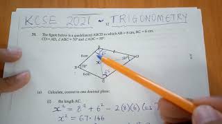 KCSE 2021  TRIGONOMETRY [upl. by Rosenblum]