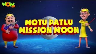 Motu Patlu Cartoons In Hindi  Animated movie  Motu Patlu mission moon  Wow Kidz [upl. by Llerdnek]