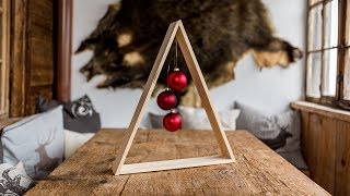 Project Tutorial Tannenbaum im Holz Design basteln DIYIdee [upl. by Boniface]