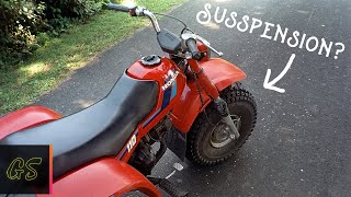 Honda ATC 110 Front End Swap  SUSPENSION AT LAST [upl. by Sucam]