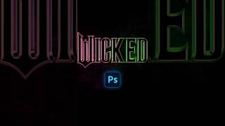 How to Make 3D Text in Photoshop  Wicked Logo shorts [upl. by Airom]