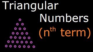 Triangular Numbers  Introduction and formula to find nth term [upl. by Nyrhtac]