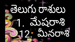 Zodiac Signs Names In Telugu తెలుగు రాశులు 2020  Rasulu in Telugu  Astrology in Telugu [upl. by Bronwyn]