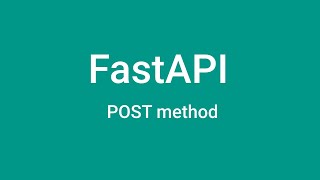 FastAPI  POST method example using pydantic amp uvicorn  FastAPI for Beginners [upl. by Thilda]