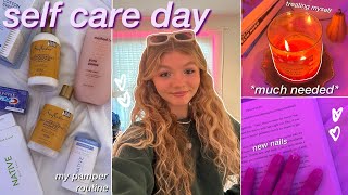 SELF CARE DAY amp NIGHT ROUTINE how to destress  be your own best friend vlog [upl. by Yasibit]