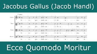 Jacobus Gallus  Ecce Quomodo Moritur English subtitles [upl. by Anelac721]