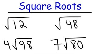 How To Simplify Square Roots [upl. by Nnaaras]