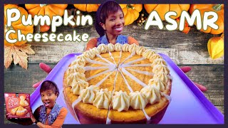 ASMR  MUKBANG PUMPKIN SPICE CHEESECAKE [upl. by Iknarf]