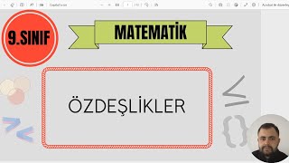 9Sınıf Matematik Yeni Müfredat  Özdeşlikler [upl. by Tatianna]