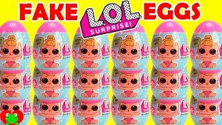 Genie Opens FAKE LOL Surprise Lil Sisters Surprise Eggs [upl. by Kalil]