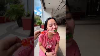 Cute kid mom and baby eat lollipop👧🏻🤣❤️🌈✅🚀👶🏻 [upl. by Vasos]