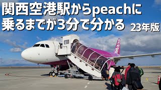 【3分で分かる】関西空港駅からpeach国内線への行き方＆乗り方 2023年版 [upl. by Ck]