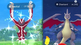 YVELTAL AND MEGA CHARIZARD Y  RAID INVITES POKEMON GO LIVE [upl. by Lahcsap746]