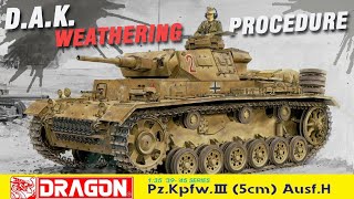 Paint amp Weather Afrika Korps PzIII AusfH  Standard Weathering Procedure Ep5 For Model Tanks [upl. by Lachus]