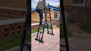 Part 60 Alloy telescopic ladder The joints are thickened and widened super loadbearing stable [upl. by Suiramaj]