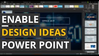 How to enable design ideas in PowerPoint 2019 365  2016 [upl. by Ondrea]