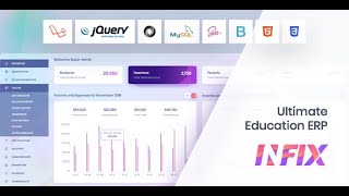 Infix School Management System Latest ERP [upl. by Annaeirb]