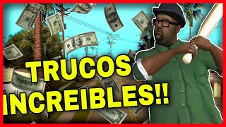 34 TRUCOS de GTA San Andreas para XBOX 360 CLAVESCODIGOS Armas Dinero Coches Jetpack Monster [upl. by Ecinahc]