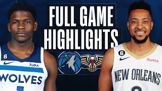 TIMBERWOLVES at PELICANS  FULL GAME HIGHLIGHTS  January 25 2023 [upl. by Decca]