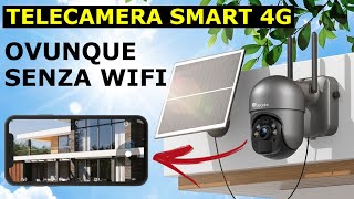 OVUNQUE SENZA WiFi Ctronics Videocamera di Sorveglianza Smart 4G Recensione [upl. by Ayekin]