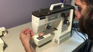 Brother VX710 ZigZag Sewing Machine  Threading  Demonstration [upl. by Estey]