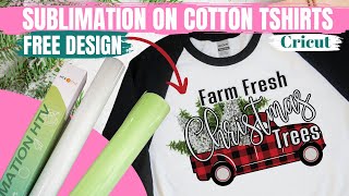 How to Sublimate on 100 Cotton  Sublimation on Cotton Tshirts using Sublimation HTV [upl. by Asset833]