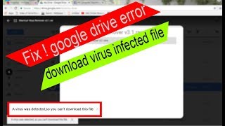 Fix  A virus was detected so you cant download  2021 still working  google drive error [upl. by Nnylatsirk]