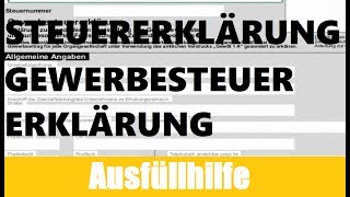 Gewerbesteuererklärung 2016 Elster  Elster Tutorial  Steuererklärung selber machen [upl. by Ttelrahc745]