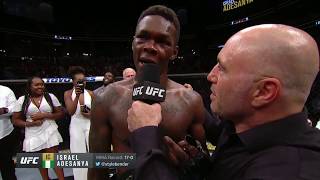 UFC 236 Israel Adesanya Octagon Interview [upl. by Auohp928]