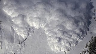 Switzerland Experiment blasts triggers artificial avalanche [upl. by Maegan680]