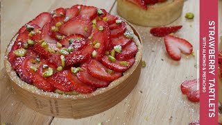 Strawberry Tart with Pistachio amp Almond Cream Filling [upl. by Cerys164]