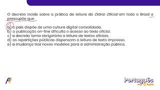 ENEM PPL 2020  INTERPRETAÇÃO E INFERÊNCIA DE TEXTOS  Com o fim da versão impressa do Diário [upl. by Helmer763]