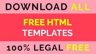 Download HTML Templates 100 Free  How to download Templates  colorlibcom [upl. by Aw]