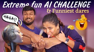 சிரிச்சே சாவ Ready ahhhh 🤣 FUN COUPLE CHALLENGE 🤣  ramwithjaanu [upl. by Hanschen864]