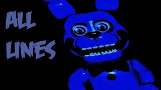 Bonnie Puppet BonBon  All Voicelines with Subtitles  FNaF Sister Location [upl. by Yonatan752]