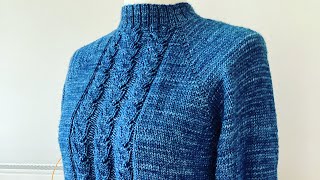 RVO Pullover mit Lacemuster stricken  denimlovepullover [upl. by Anauqaj]