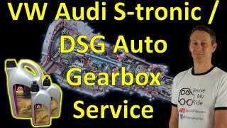 VW Audi DSG STronic Auto Gearbox Transmission Service  How to Change the Oil and Filters [upl. by Menis]