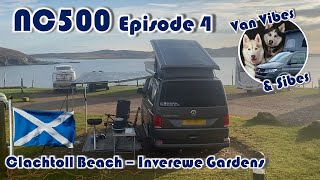 NC500 In Our VW Campervan Episode 4  Clachtoll Beach to Inverewe Gardens [upl. by Atinuhs356]